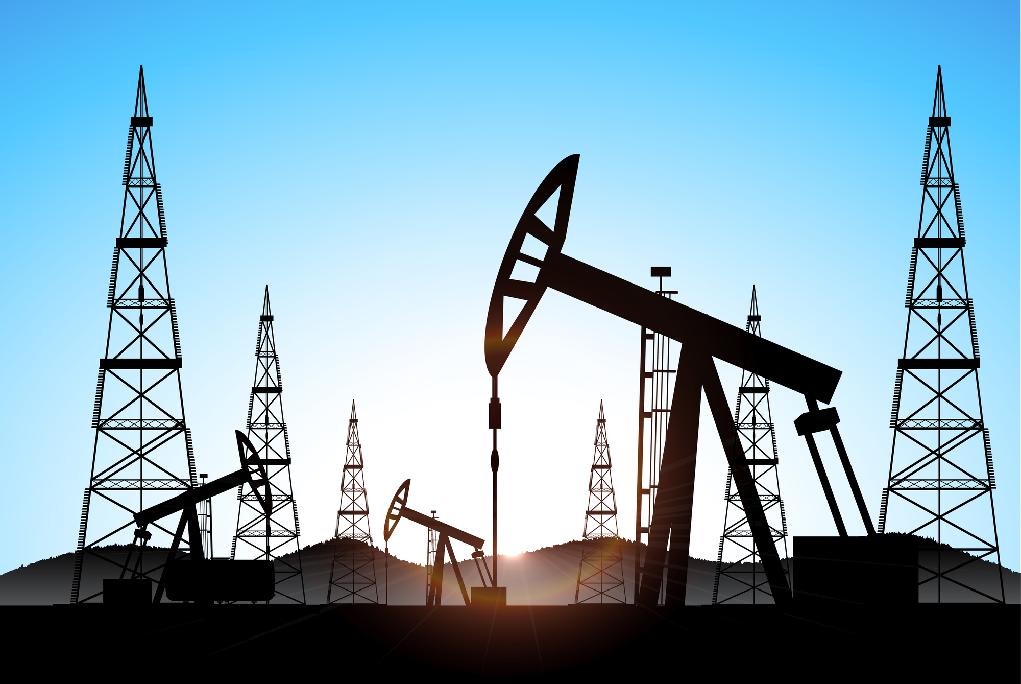 Нефтяная вышка и газовая вышка